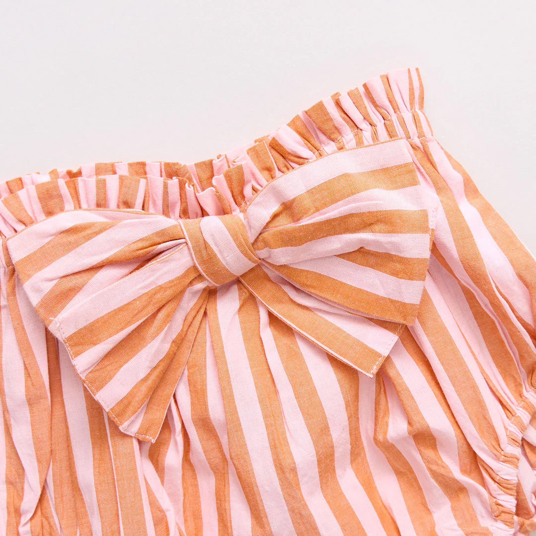 Baby Girls Abigail 2-Piece Set - Orange Pink Stripe