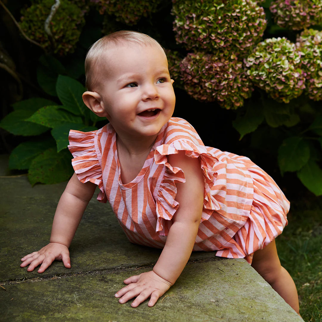 Baby Girls Abigail 2-Piece Set - Orange Pink Stripe