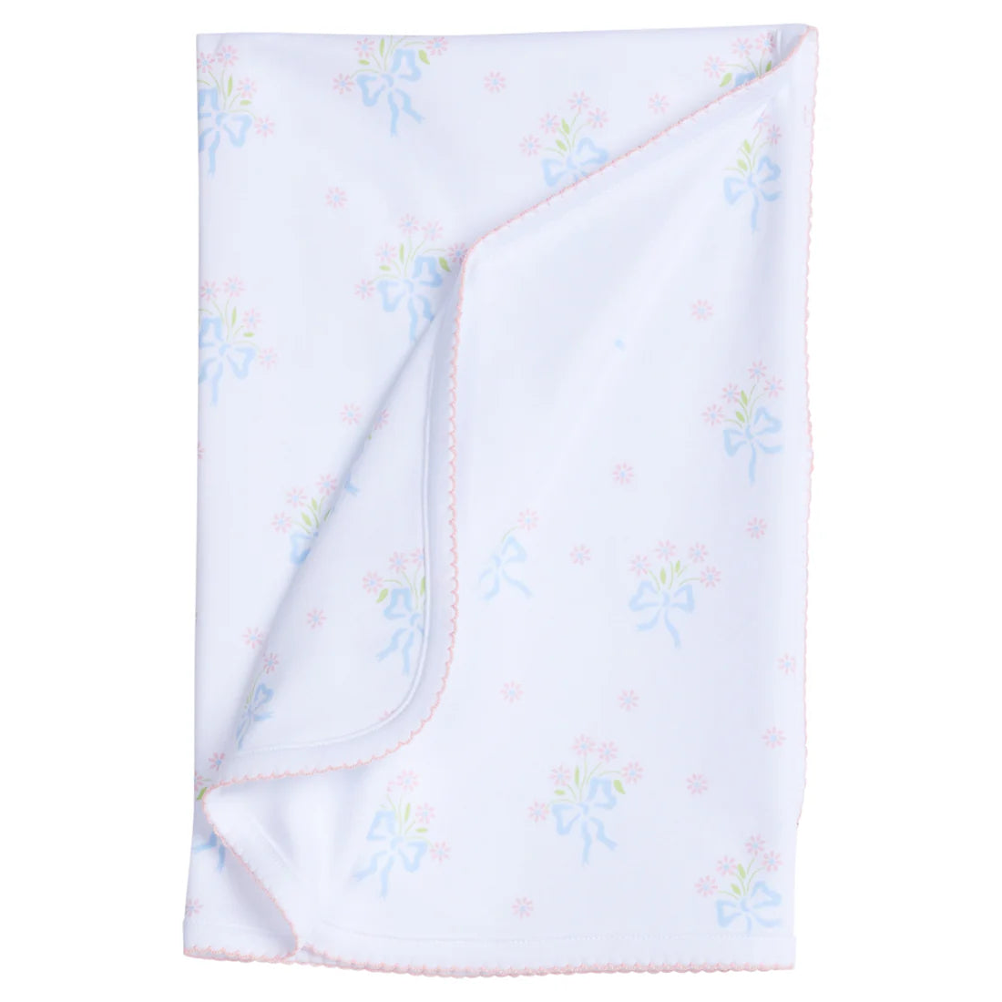 Printed Blanket - Blue Bow Bouquet