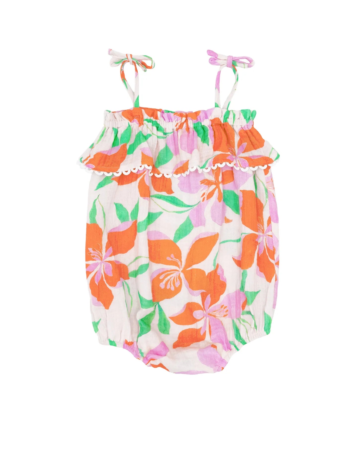 Bonita Romper, Ecru Floral