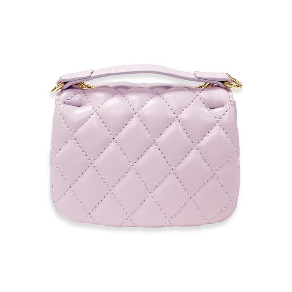 Floral Decor Quilted Purse, Purple