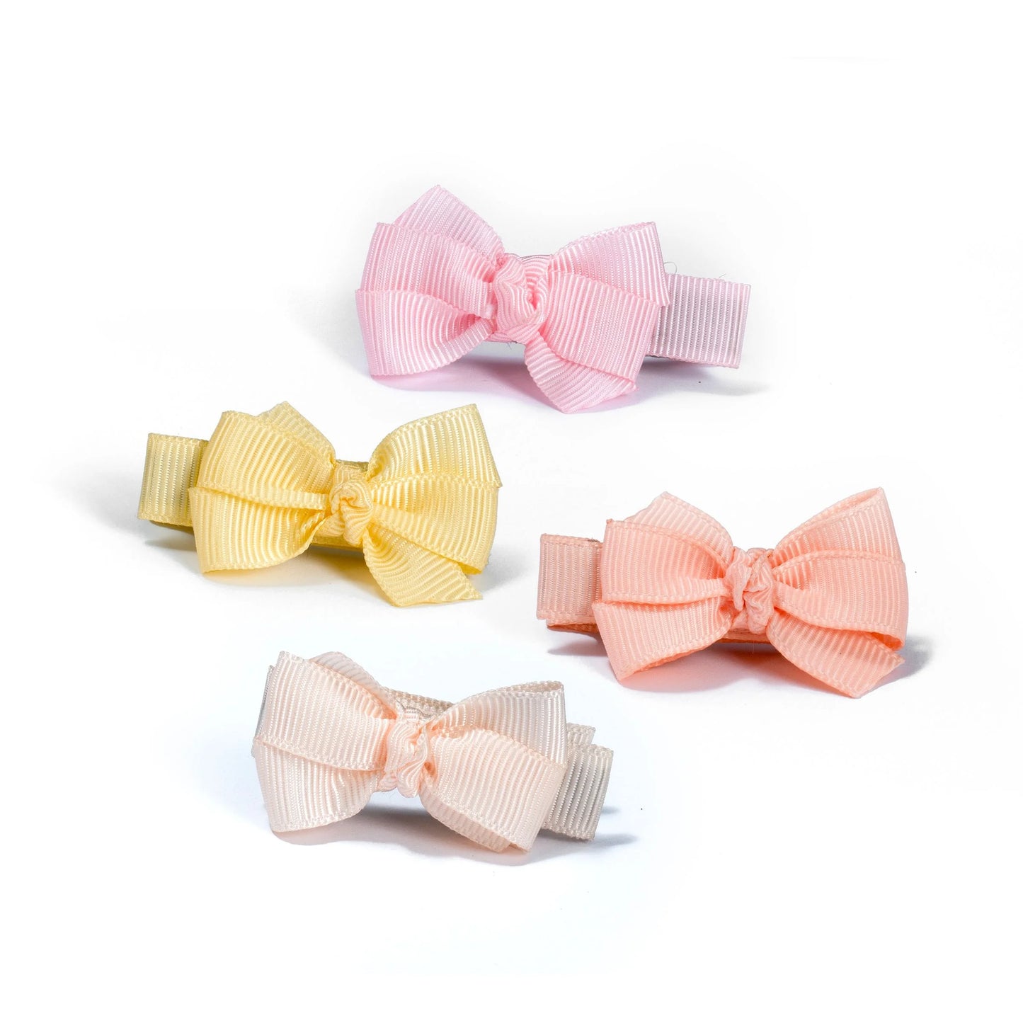 Baby Bows Fabric Pink Pastel Shades Hair Clips