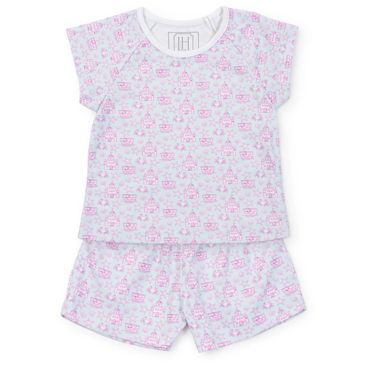 EMERY GIRLS' SHORT SET - SANDCASTLES PINK