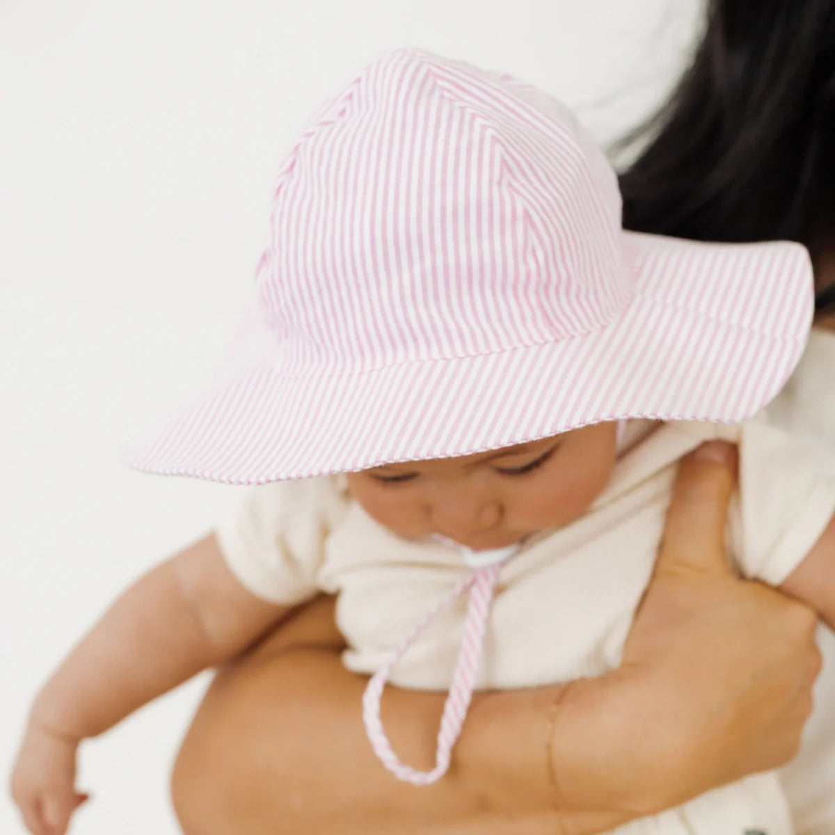 Pink Seersucker Sunhat UPF 50+ Baby & Toddler