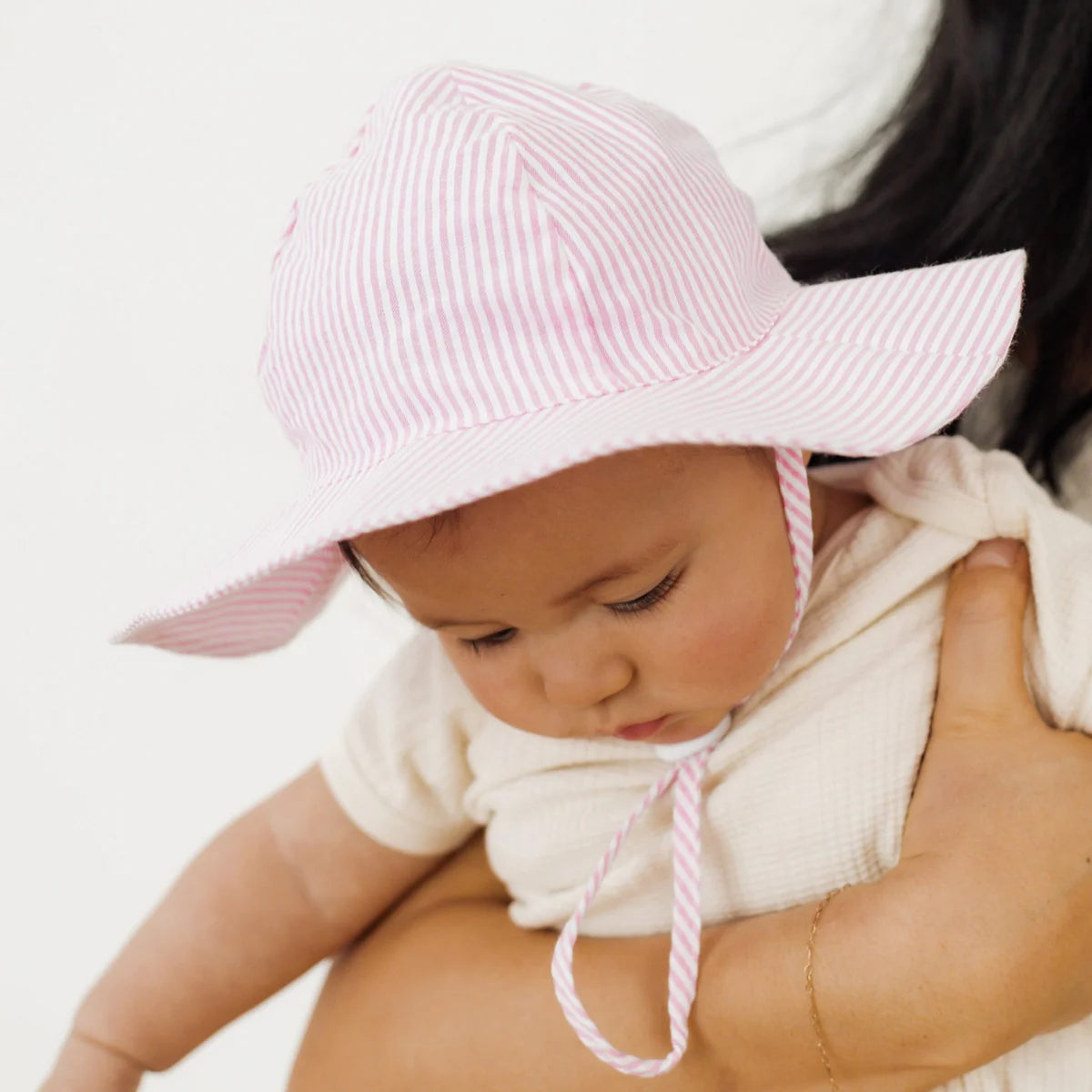 Pink Seersucker Sunhat UPF 50+ Baby & Toddler