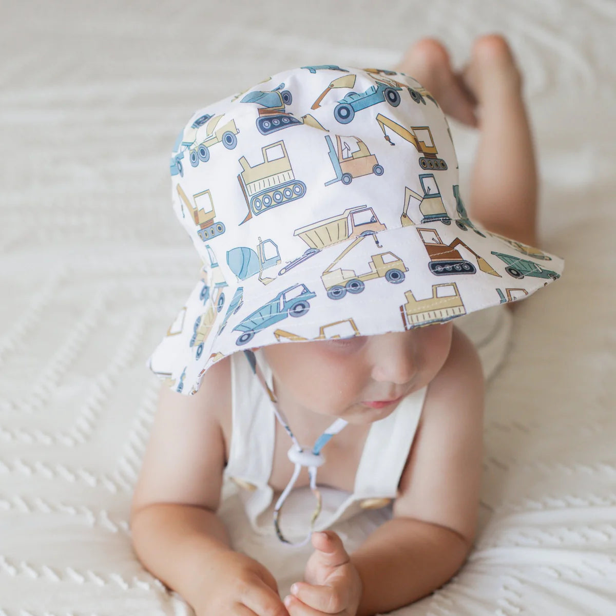 Construction Trucks Bucket Hat UPF 50+ with Adjustable Breakaway Strap