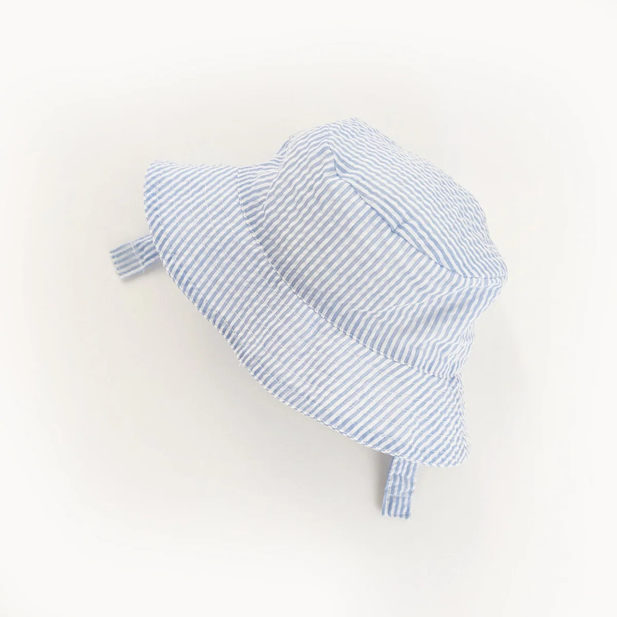 Light Blue Stripe UPF 25+ Seersucker Bucket Hat