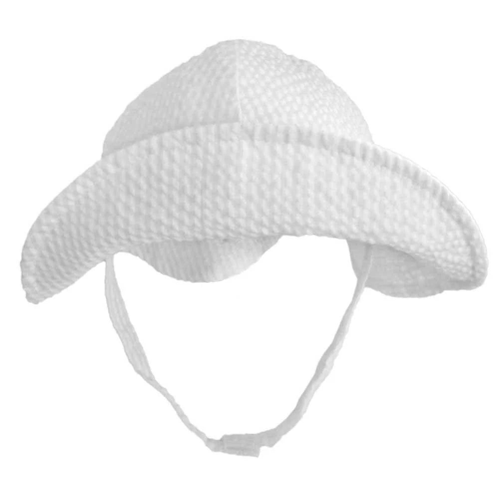 White Seersucker UPF 25+ Sunhat for Babies & Toddlers