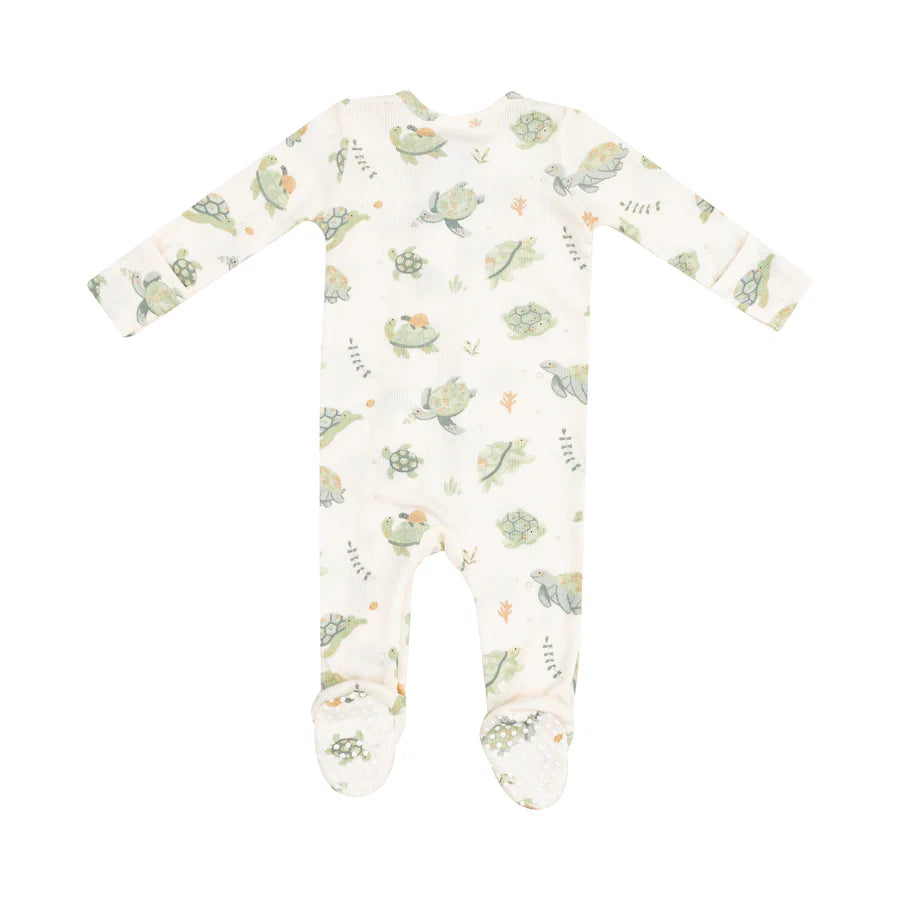 2 Way Zipper Footie, Sea Turtles