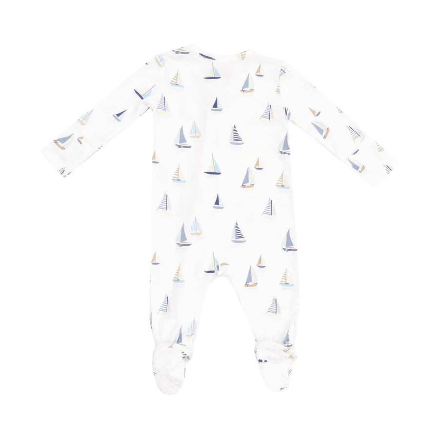 2 Way Zipper Footie, Sailboats