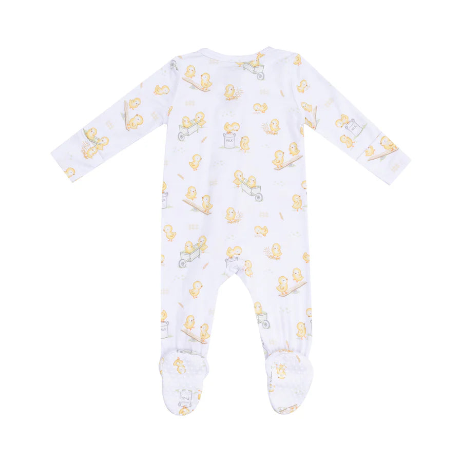 2 Way Zipper Footie, Baby Chicks