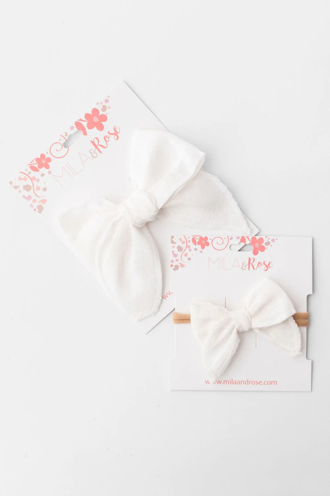 CLASSIC HAIR BOW HEADBAND - WHITE