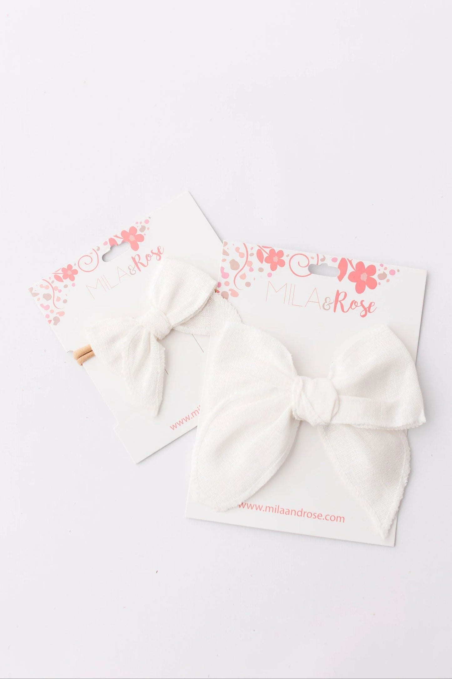 CLASSIC HAIR BOW HEADBAND - WHITE