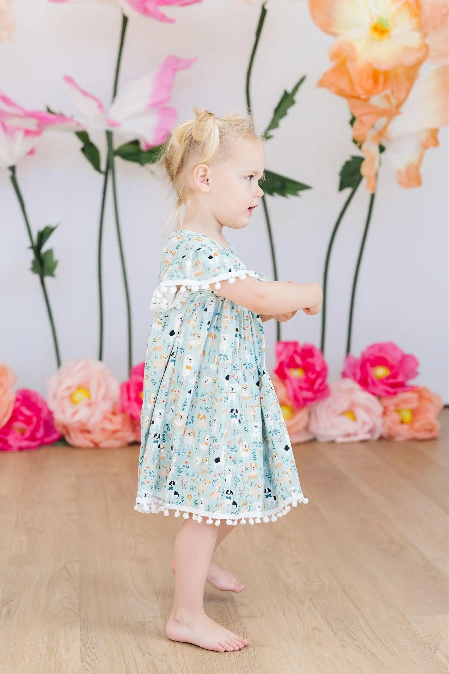 FURRY FRIENDS POM POM DRESS