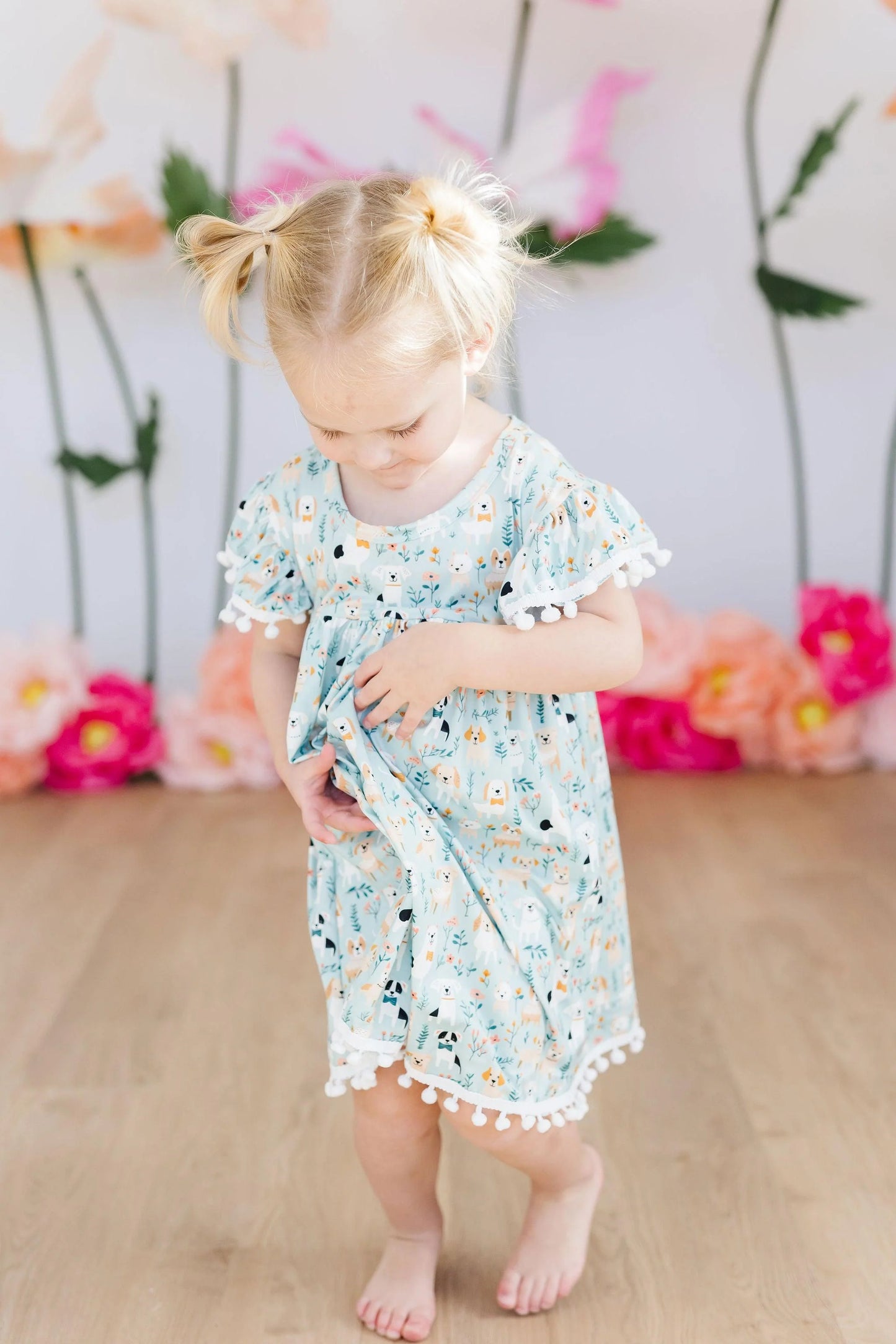 FURRY FRIENDS POM POM DRESS