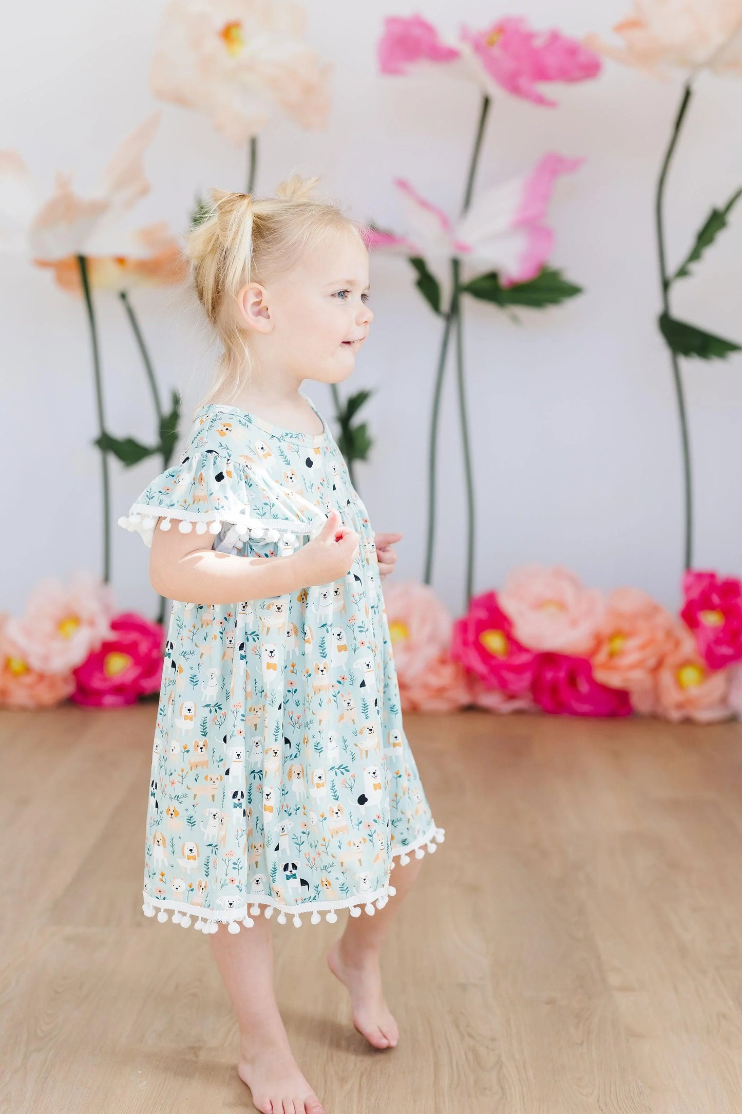 FURRY FRIENDS POM POM DRESS