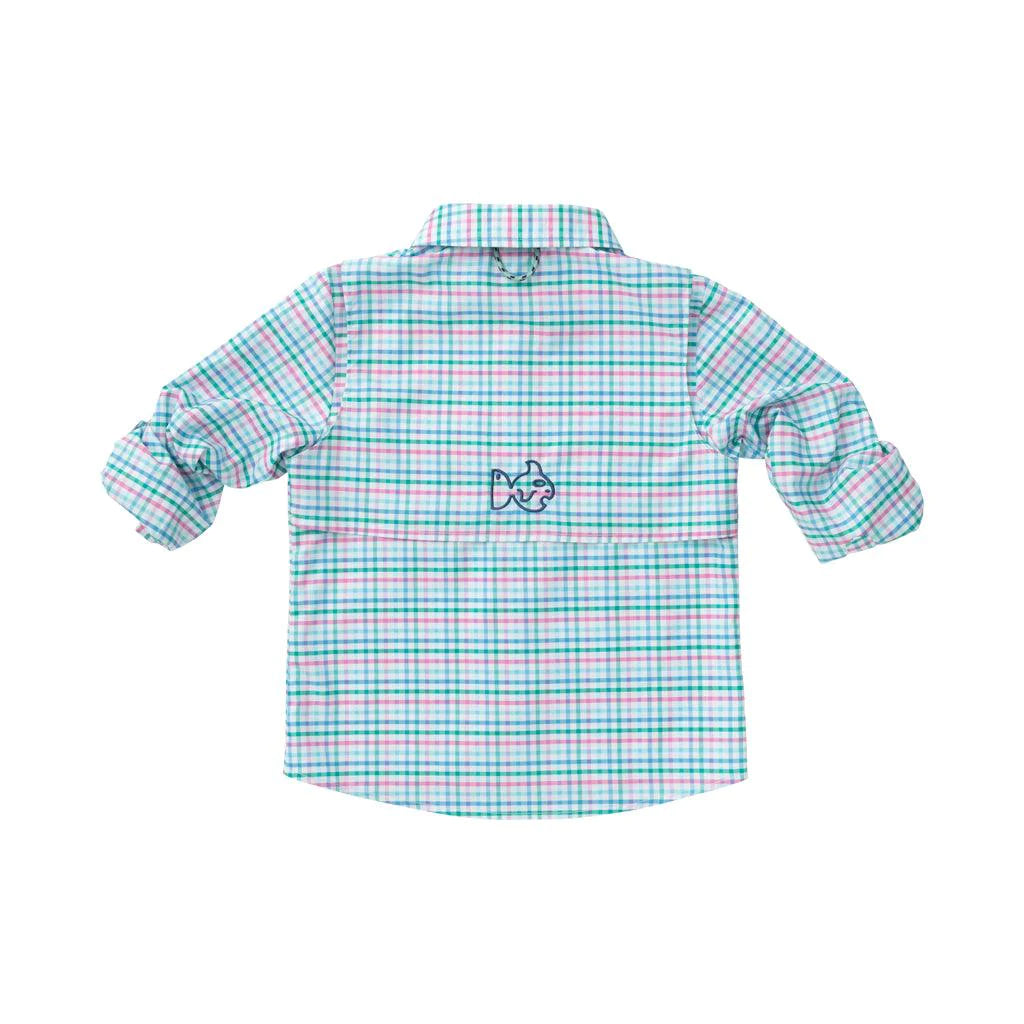 Founders’ Fishing Shirt, All Aboard Strawberry Multi - Lily Pad