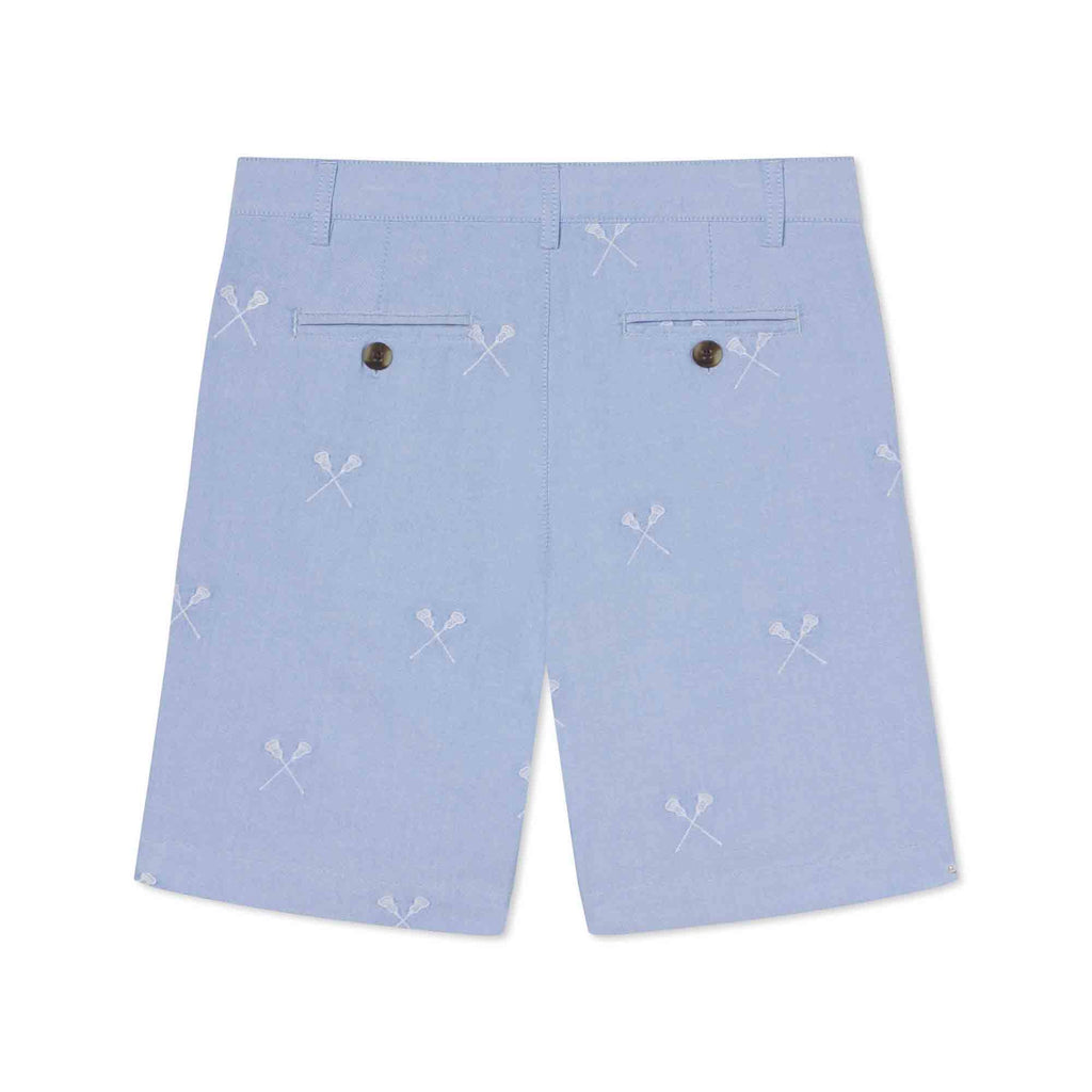 Hudson Short, Lacrosse Embroidery Oxford - Lily Pad