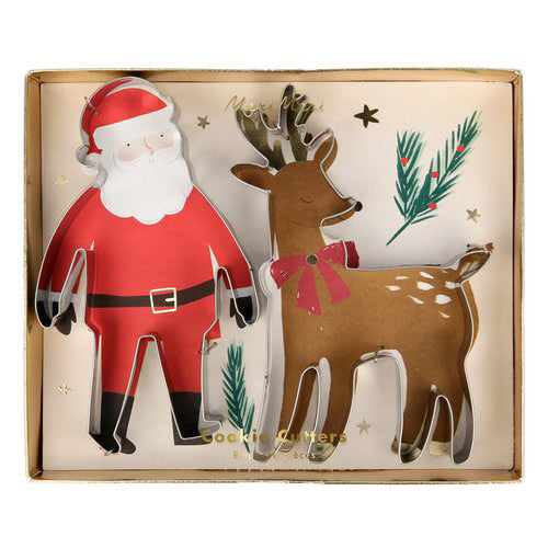 Santa & Reindeer Cookie Cutters - Lily Pad