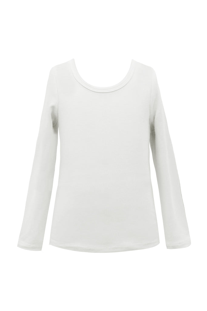 Basic Long Sleeve Top, Ivory - Lily Pad