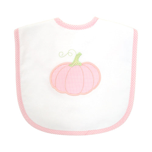 Pink Pumpkin Toddler Bib - Lily Pad