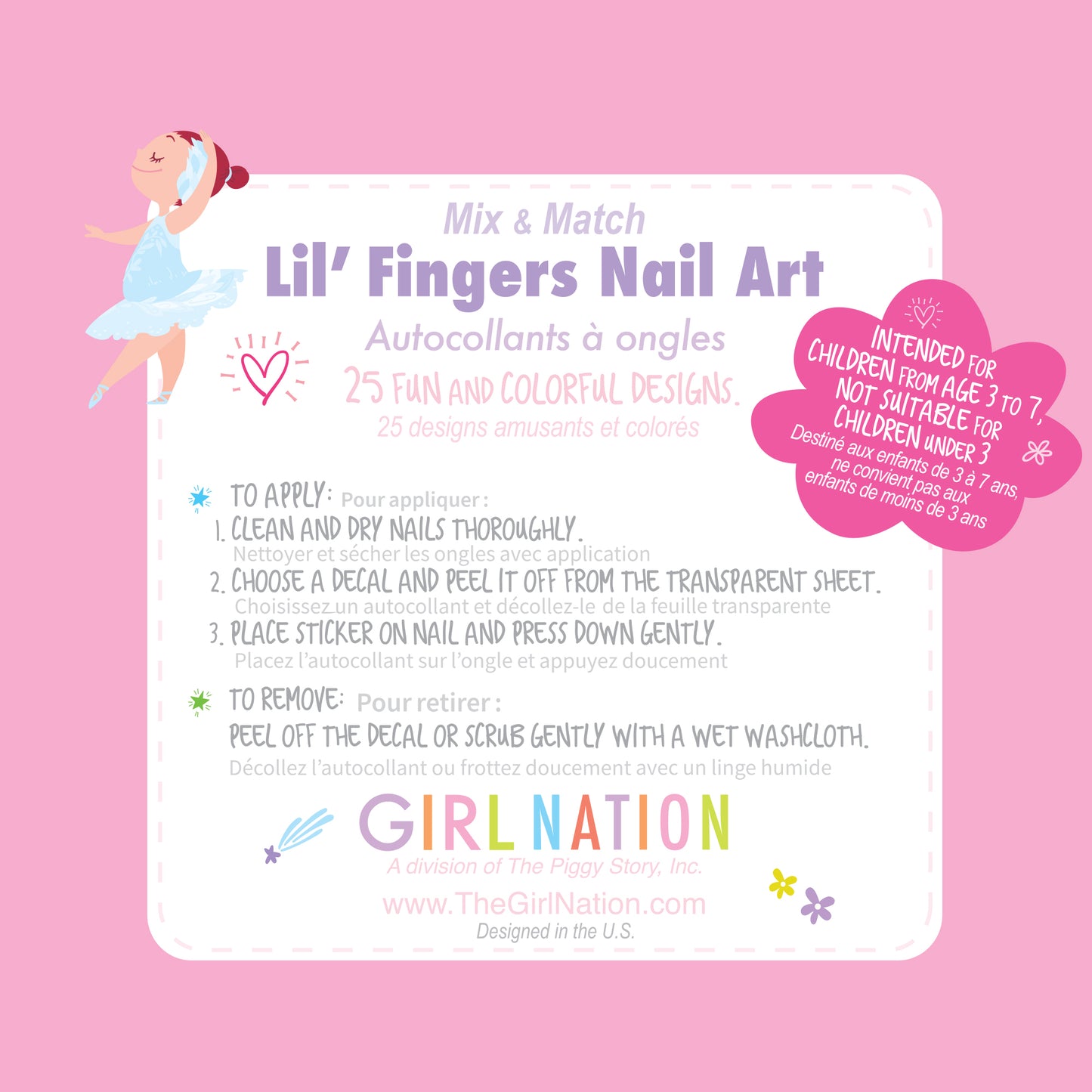 Lil Fingers Nail Art Pretty Ballerinas