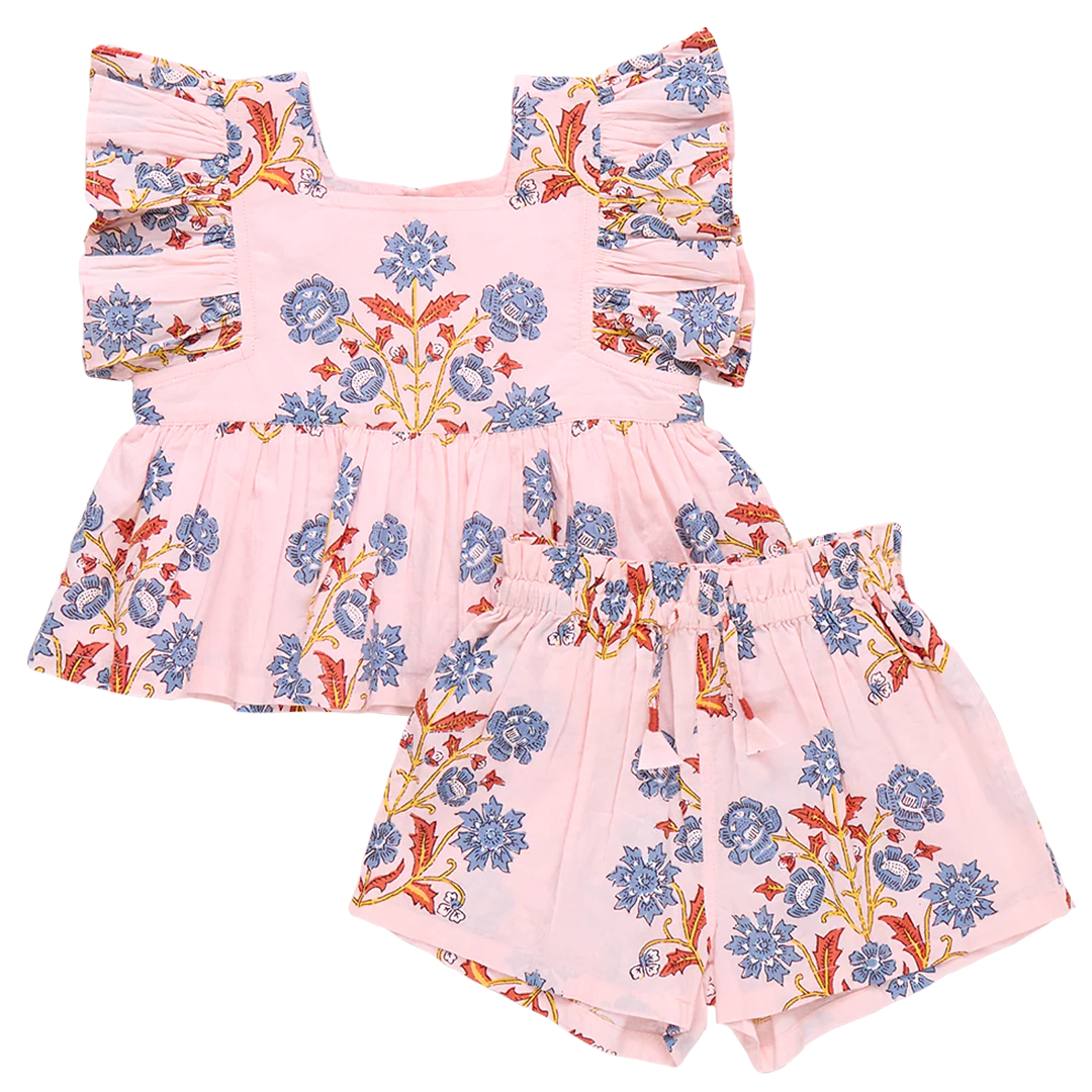 Girls Elsie 2-Piece Set - Pink Provence Floral