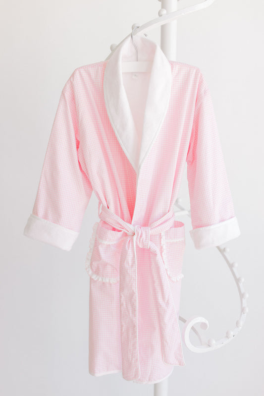 Bathrobe, Pink Gingham