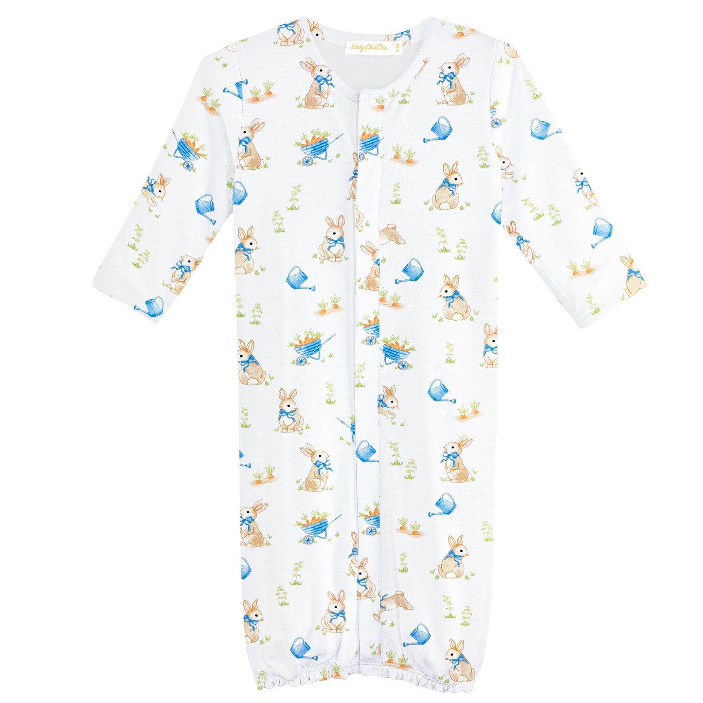 Printed Convertible Gown, Bunny’s Garden