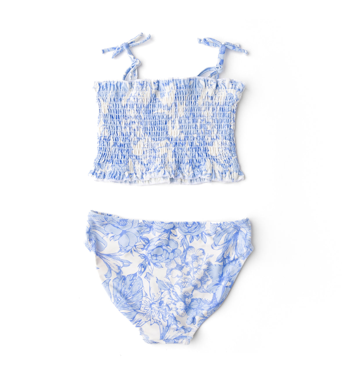 Tropical Blues 2-piece Smocked Bikini