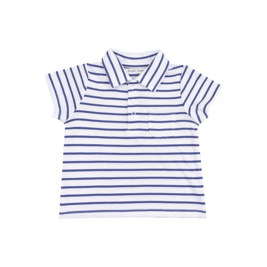 Polo Shirt & French Terry Short, Stripe Vintage Navy