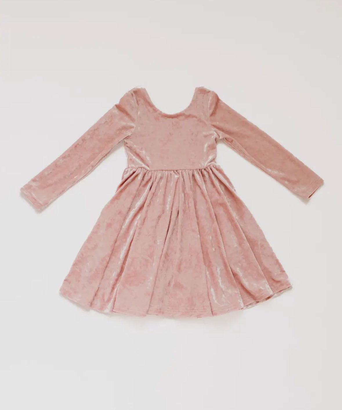 Gwendolyn Twirl Dress in Crushed Blush Velvet