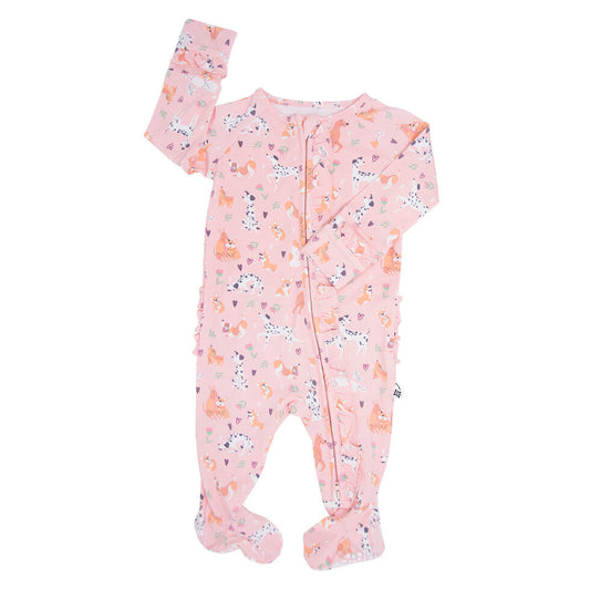 Ruffle Footie - Puppy Love