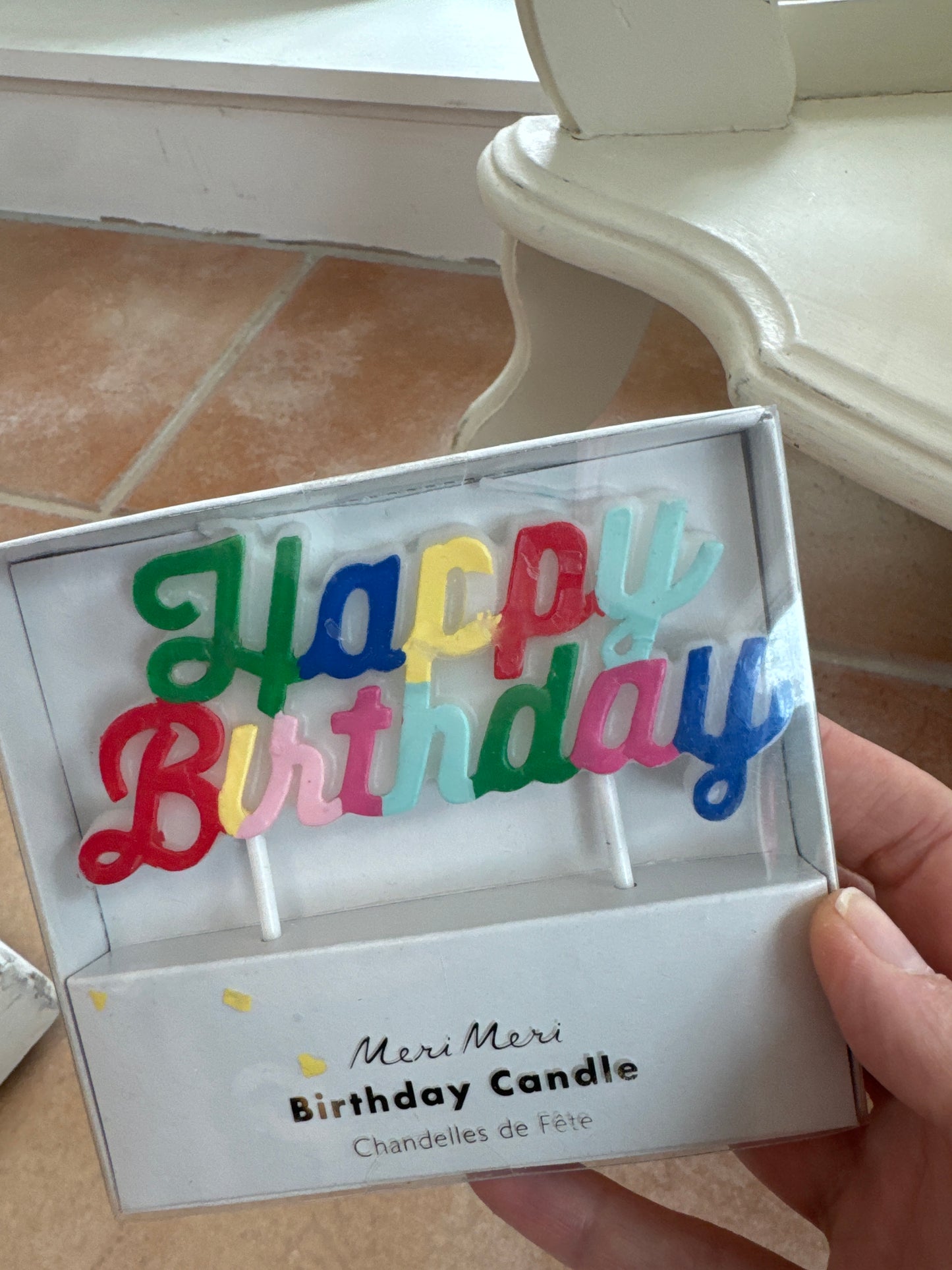 Multicolor Happy Birthday Candle