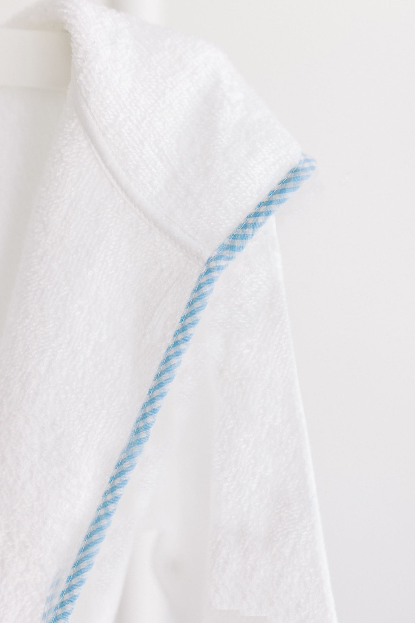 Bathrobe, White with Blue Gingham