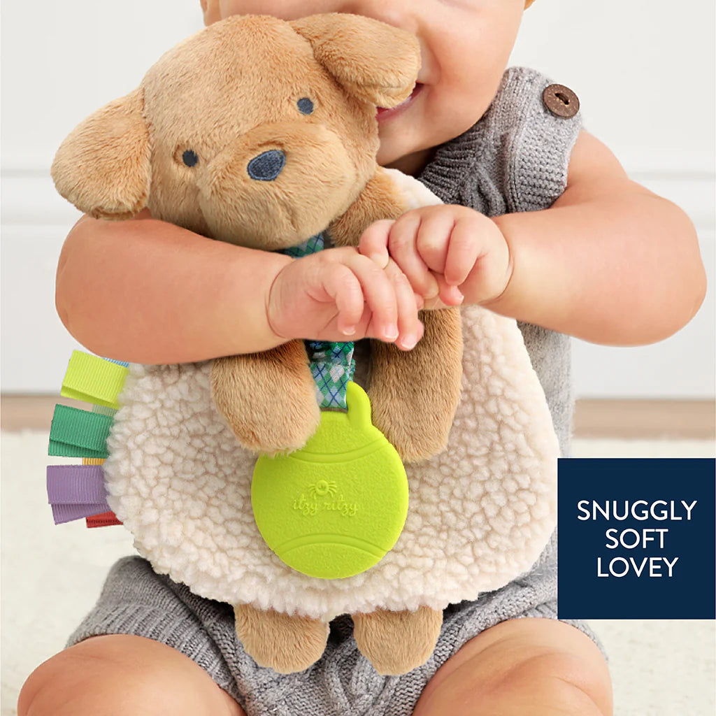 Itzy Lovey™ Plush And Teether Toy, Trevor the Puppy