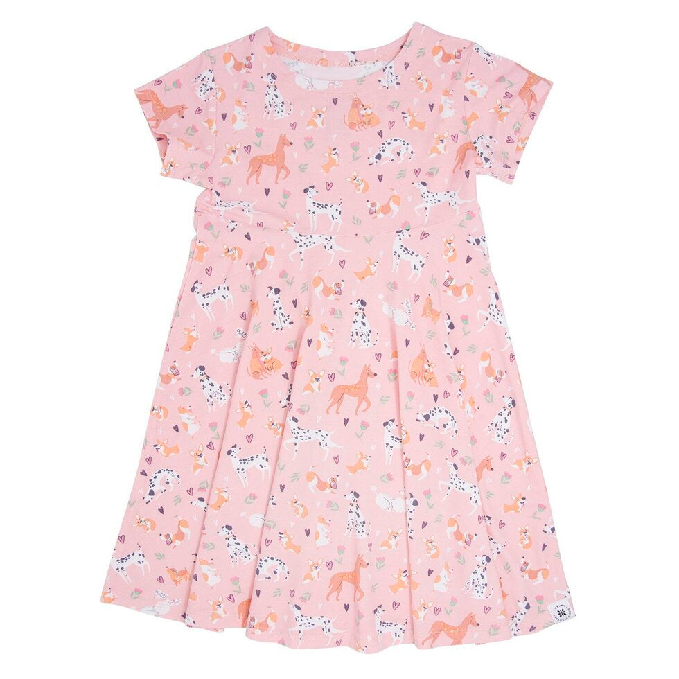 Swirly Girl Dress w/Cap Sleeve - Puppy Love