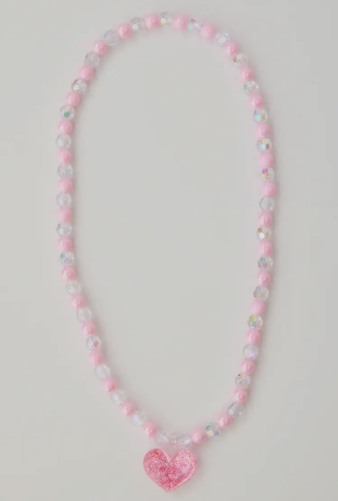 Pink Floating Heart Necklace