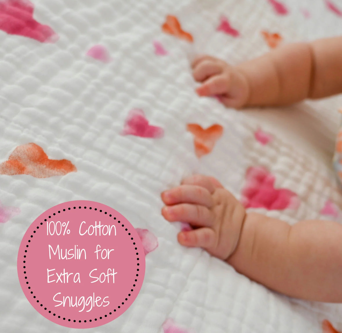 Heart Baby Muslin Quilt