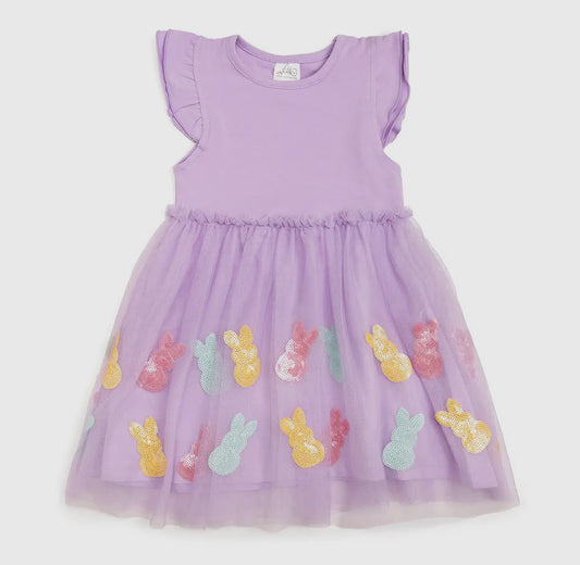 Easter Peeps Flutter Sleeve Tutu Dress