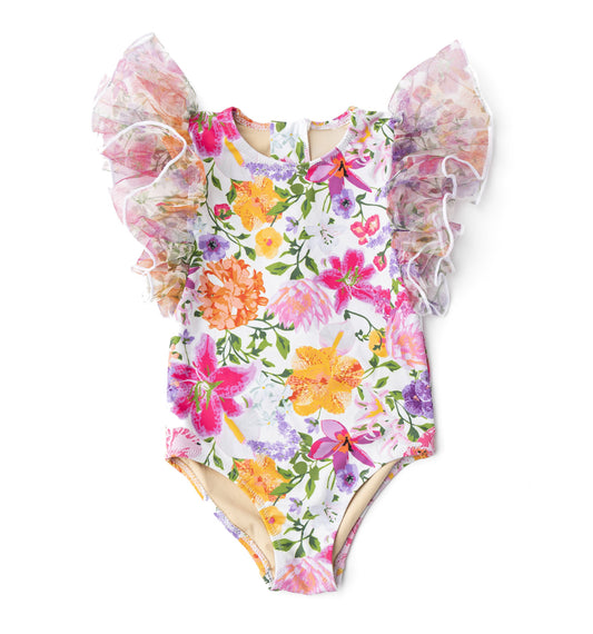 One Piece Swimsuit, Tulle Summer Gardens