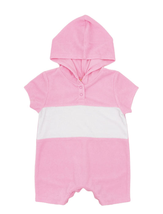 Finn Baby Hooded Romper, Fairy Tale Pink