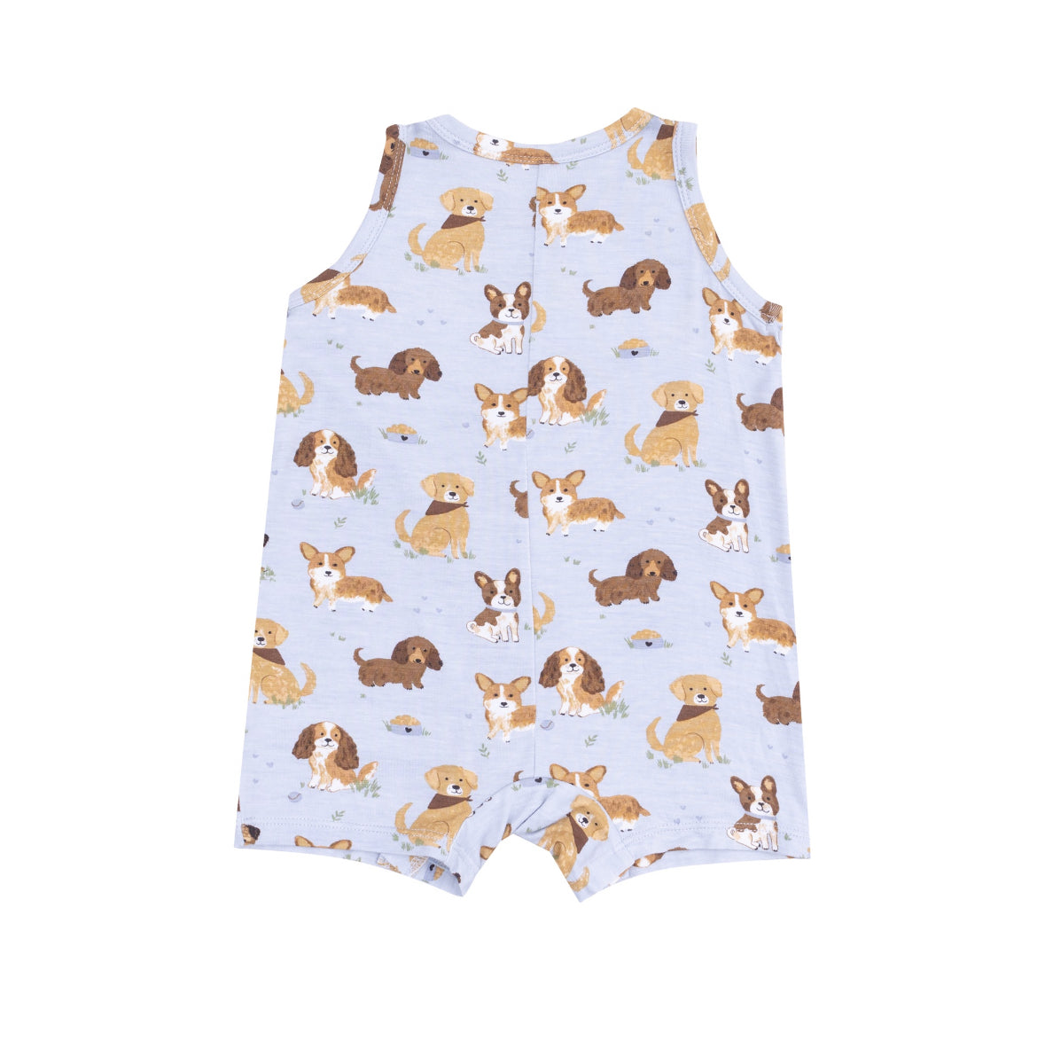 Best Friend Dogs Blue Sleeveless Romper