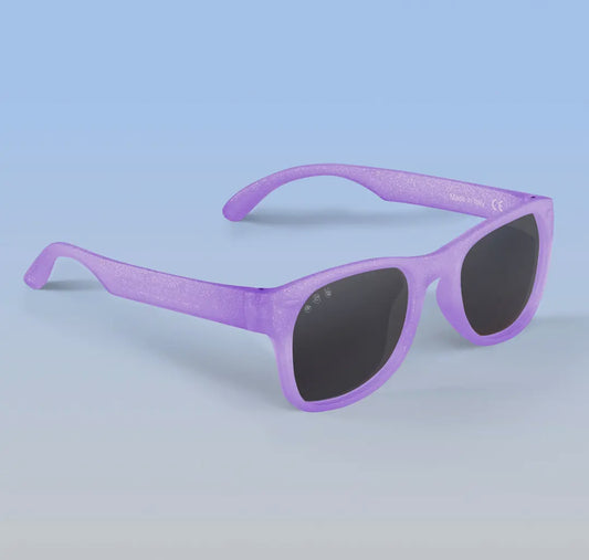 Punky Brewster Shades, Lavender Glitter Frame Sunglasses w/ Polarized Grey Lens