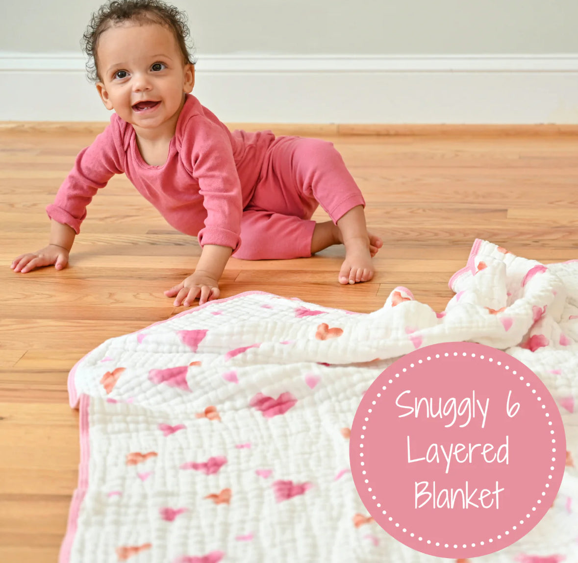 Heart Baby Muslin Quilt