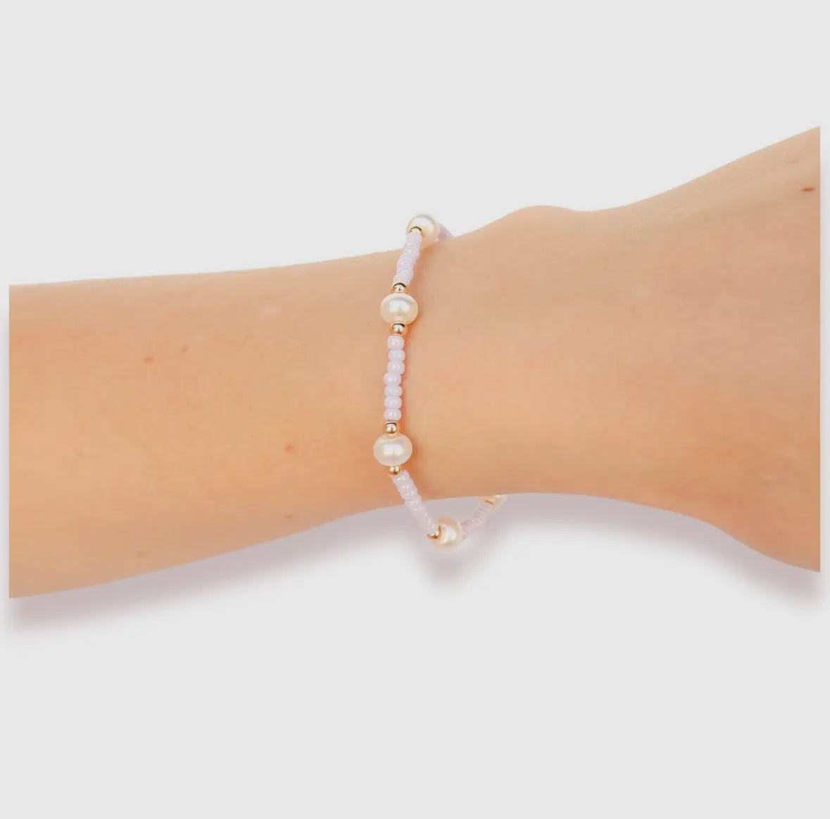 Pastel Lilac Pearl Bracelet (Kids Size)