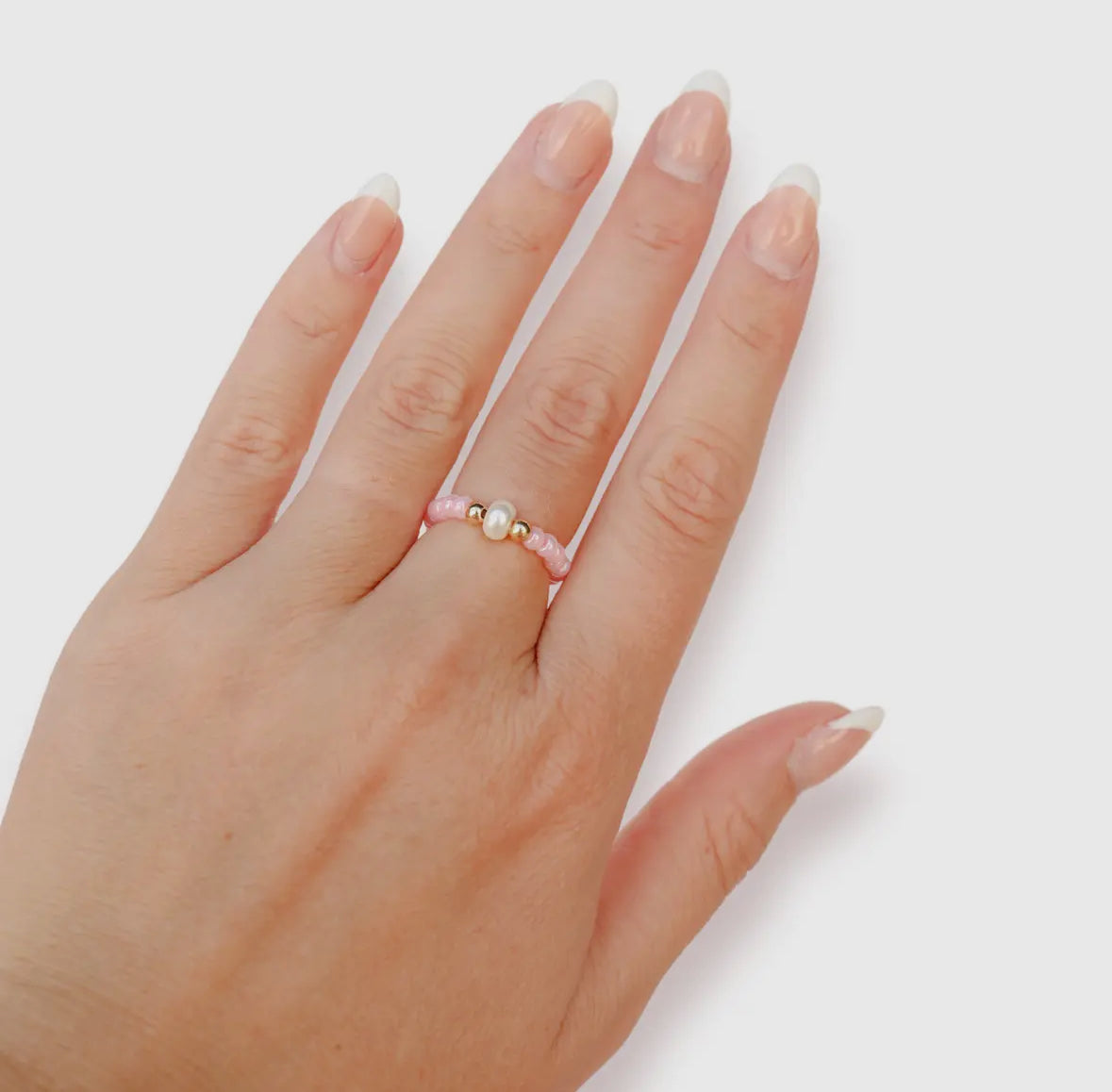 Pastel Pink Pearl Ring, Size 5/6