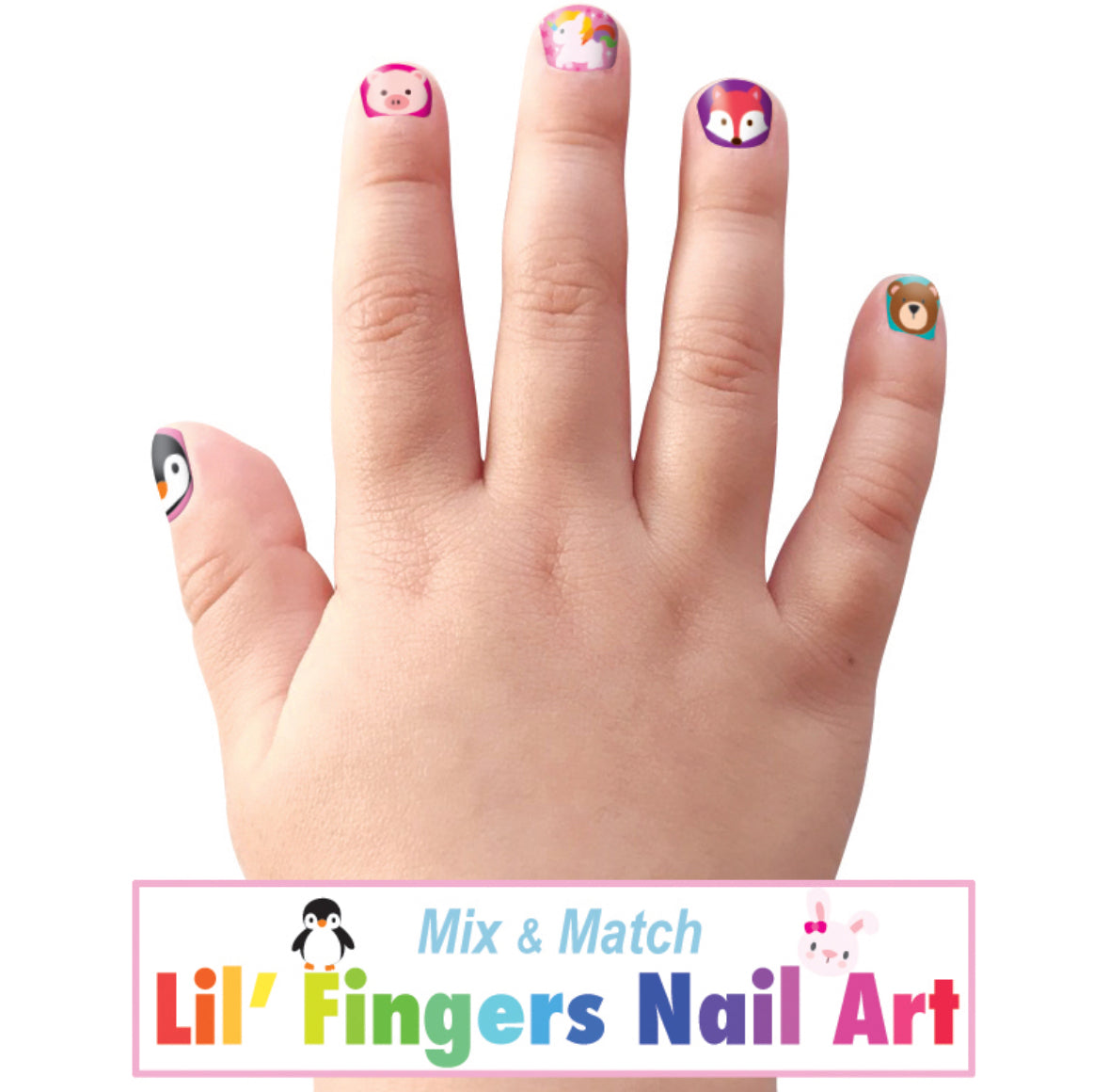 Lil Fingers Nail Art Animal Friends