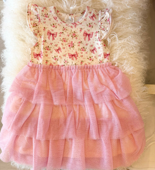 Ditsy Floral Short Sleeve Tutu Dress