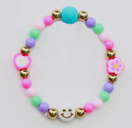 Neon Smile Heart Bracelet